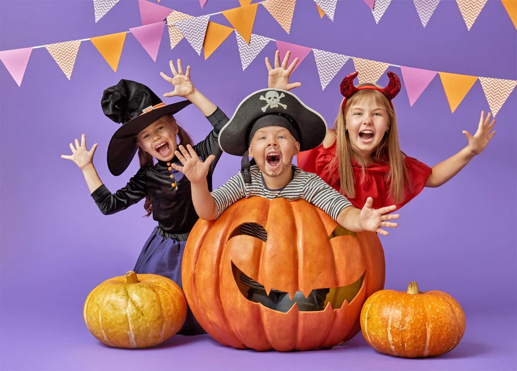 Solid Purple Halloween Children Photography Backdrop UK DBD-H19010