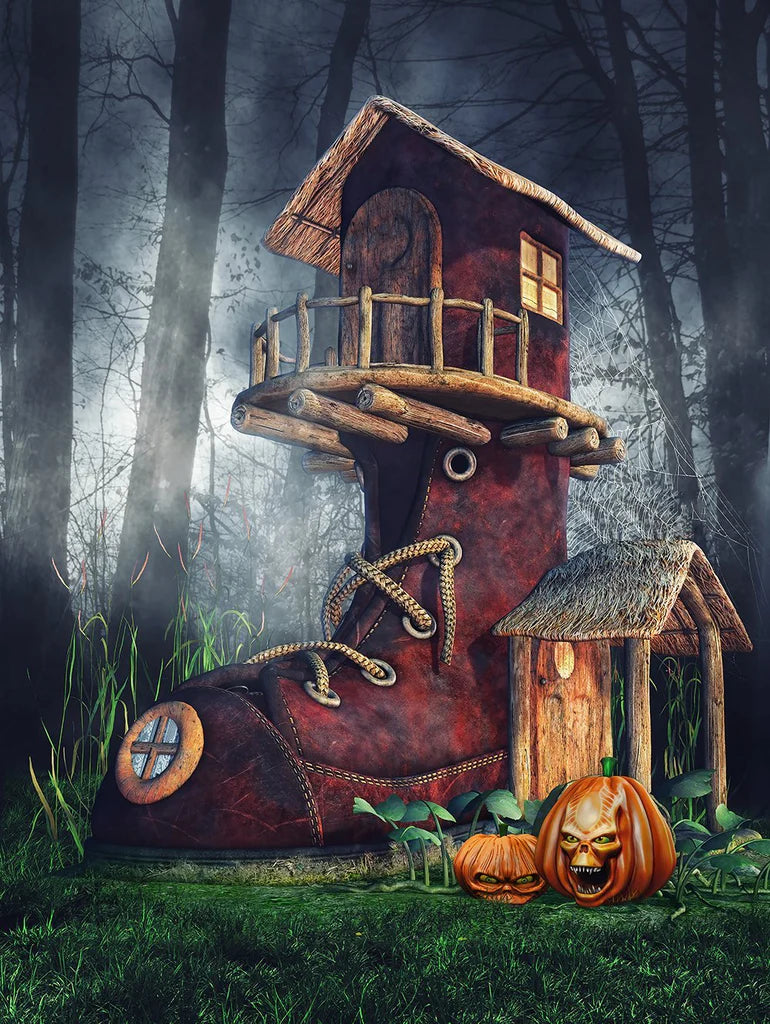 Shoe House Halloween Festival Backdrop UK DBD-P19094