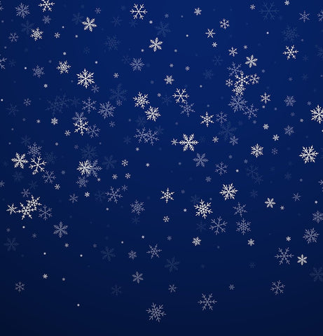 Deep Blue Snowflake Background Christmas Backdrops DBD-19237