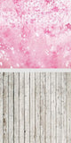 Pink Floral Bokeh Backdrop UK for Baby Photography F-004