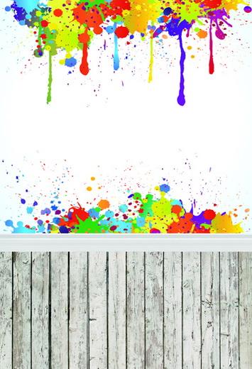 Abstract Art Watercolor Painting Backdrop for Photography F-096