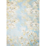 Floral Light Blue Backdrop Elegant Backdrop for Photography F-1508