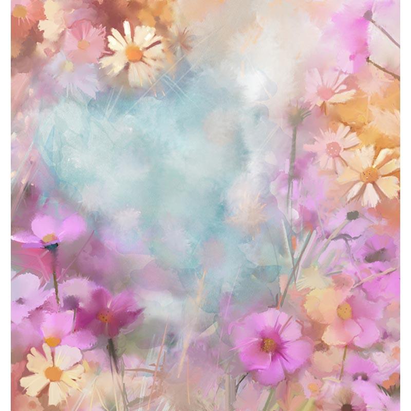 Abstract Flowers Watercolor backdrop UK Lake Blue Background Photography backdrop UK F-2098