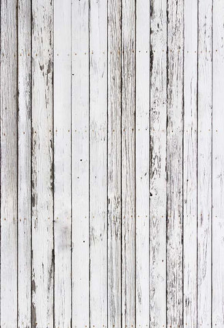 Vintage White Paint Peeling Wood Texture Backdrop UK for Photo Floor-085