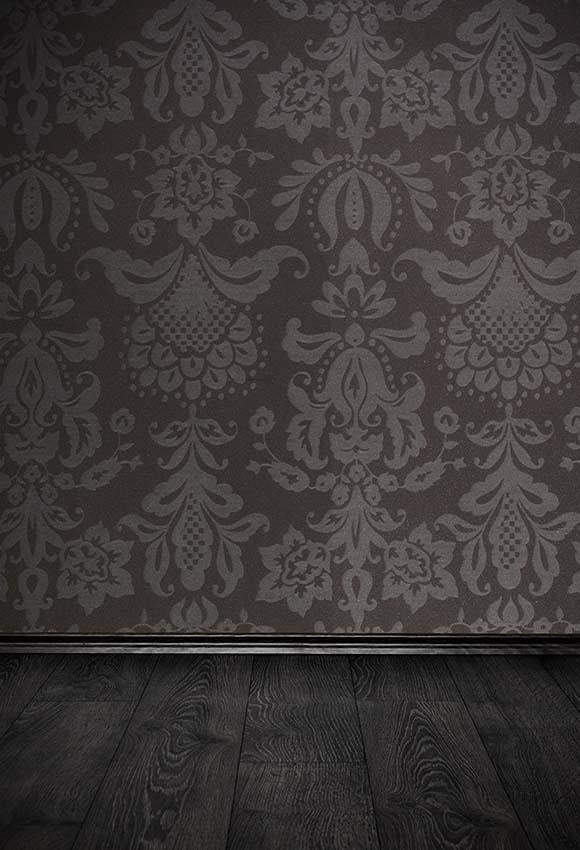 Grey Wallpaper Wooden Photography Backdrop UK Floor-098