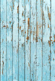 Blue Paint Peeling Wooden Wall backdrop UK Photography Floor-130