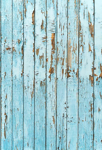 Blue Paint Peeling Wooden Wall backdrop UK Photography Floor-130