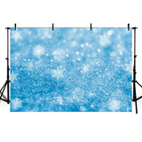 Blue backdrop UK Snowflakes Background Bokeh backdrop UK for Photography G-1031