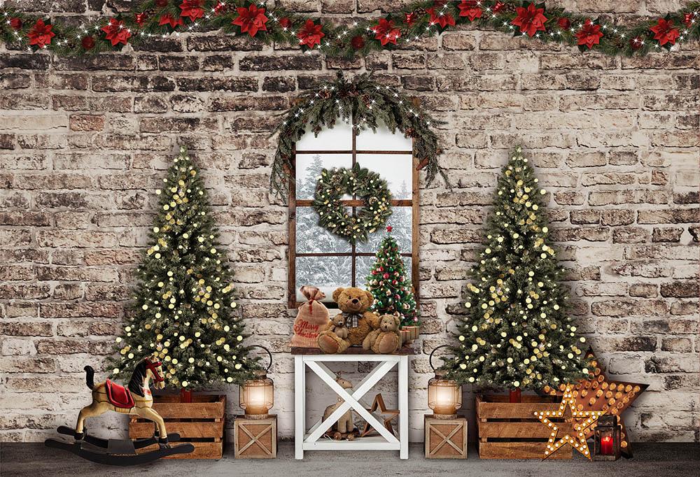 Christmas Tree Wall Christmas Background for Decoration G-1459