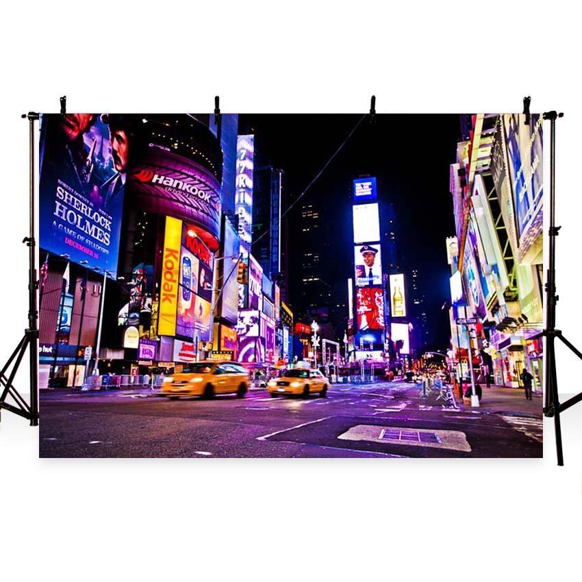 New York Night Times Square Photography Backdrop G-171