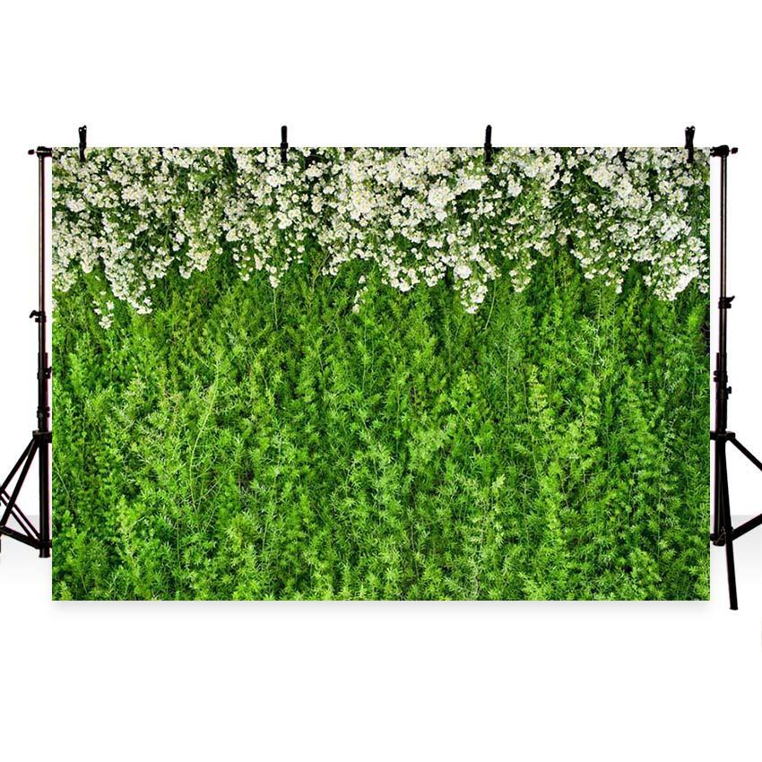 Patterned Backdrops Flowers Background Green Backdrop G-186