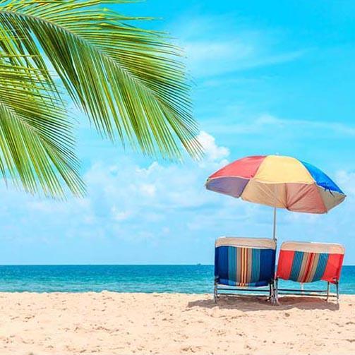 Blue Sky Ocean Beach Summer Backdrops for Photos G-230