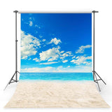 Blue Sky Ocean Summer Backdrop for Photo Booth G-252