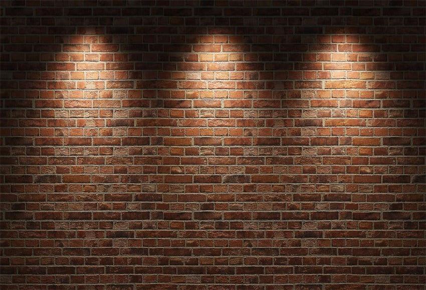Red  Vintage Brick Wall Lights Photography Backdrops  G-34