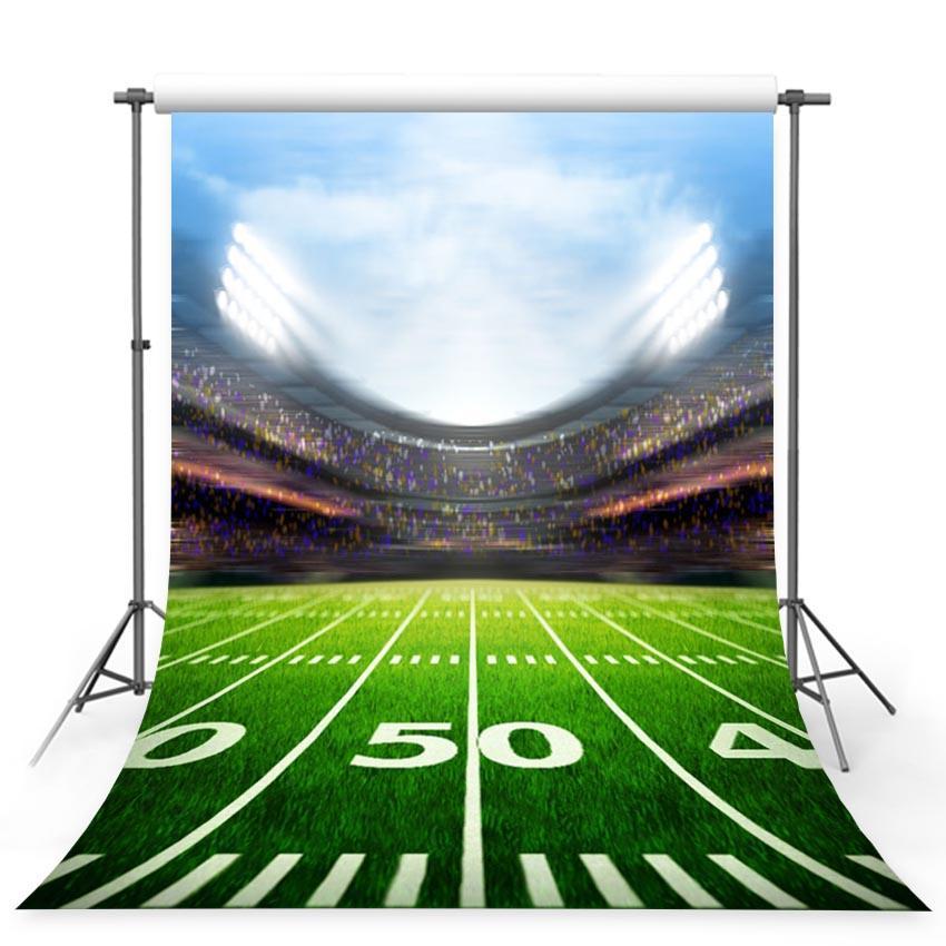 Photography Backdrop UK Green Lawn Football Field Sports Backdrop UK G ...