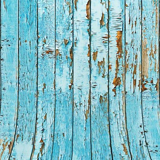 Blue Peeling Wood Wall Photography Backdrops