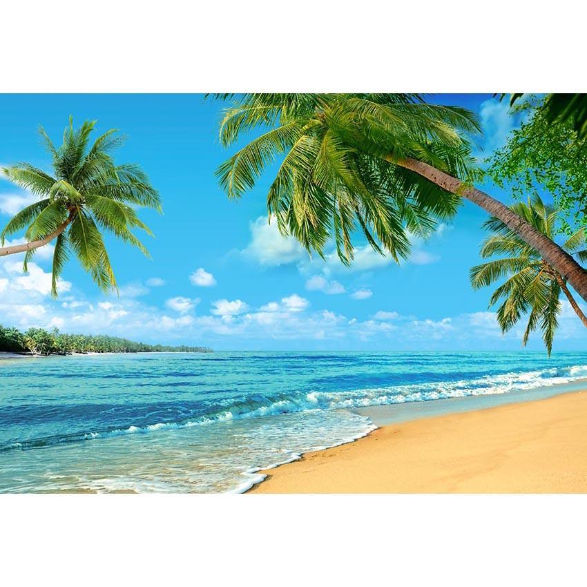 Summer Sea Beach  Blue Sky Photo Backdrop G-502