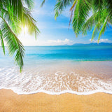 Summer Sea Beach Coconut Plam Photography Backdrop G-510