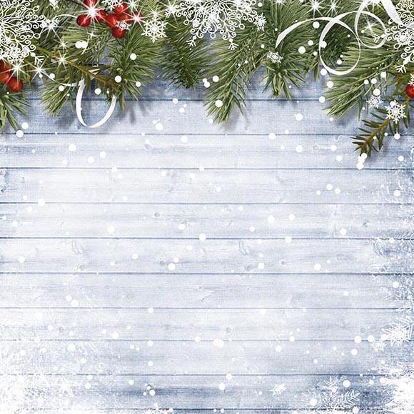 Christmas Snowflake Decoration Wood Wall backdrop UK for Photography G-519