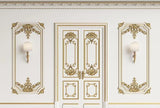  White Door Wall European Frame Modern House Backdrop for Studio G-532