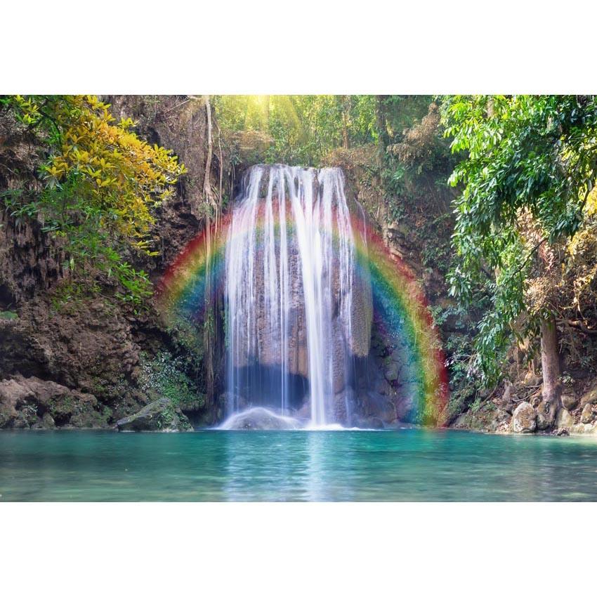 Rainbow Waterfall Mountain Scenery Backdrops for Photo Booth  G-581