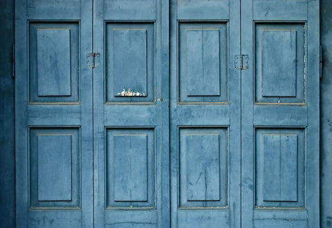 Blue Retro Wood Door Backdrop for Photography G-66