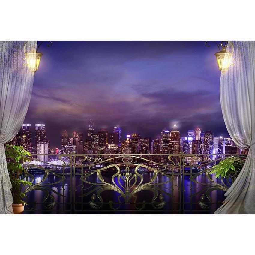 Window Backdrop UK Night Backdrop UK Rivers Background G-664