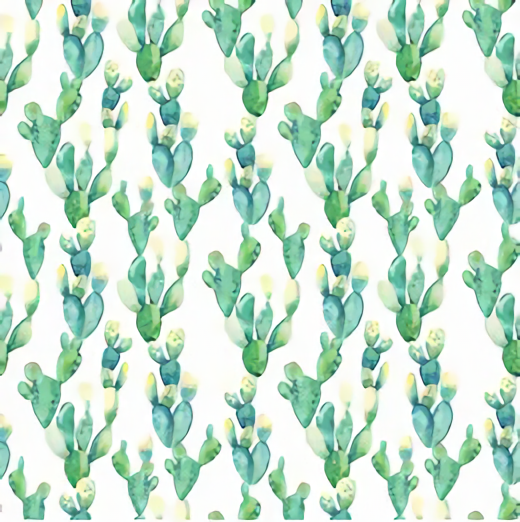 Watercolor Green Cactuses Summer Photography Backdrop GA-85