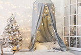 White Christmas Tree Tent Background for Christmas GX-1059