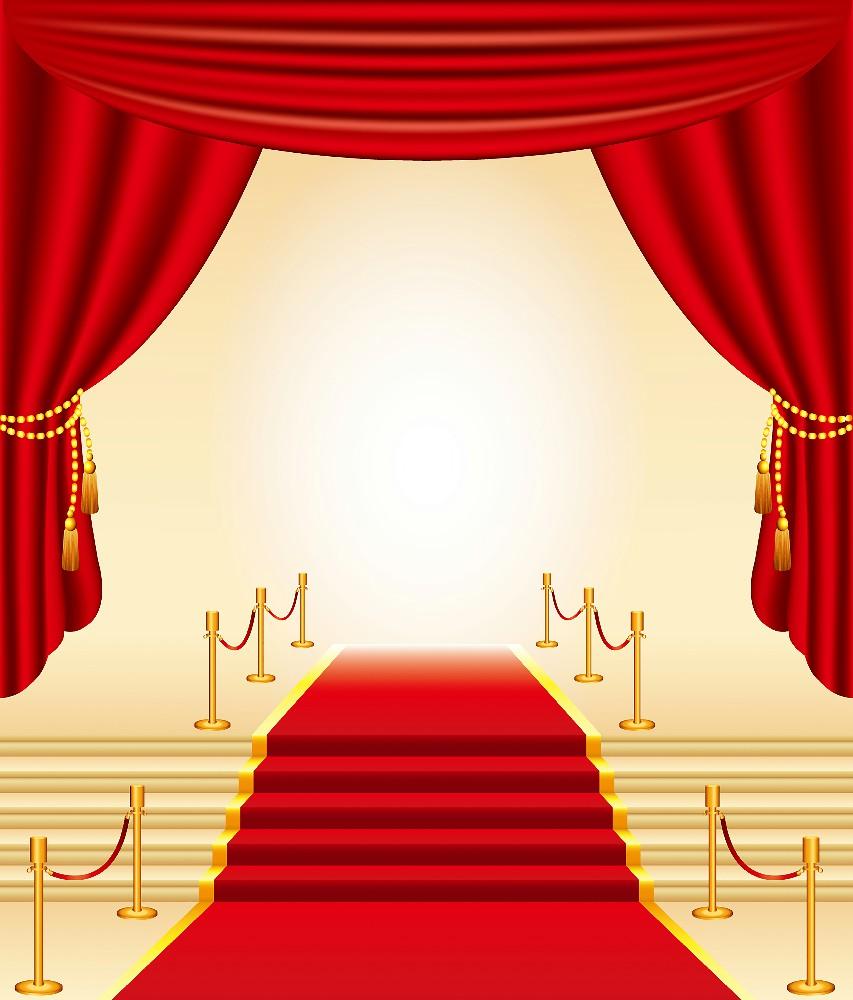 Red Carpet Hollywood Theme Stage Backdrops for Photography DBD-19430