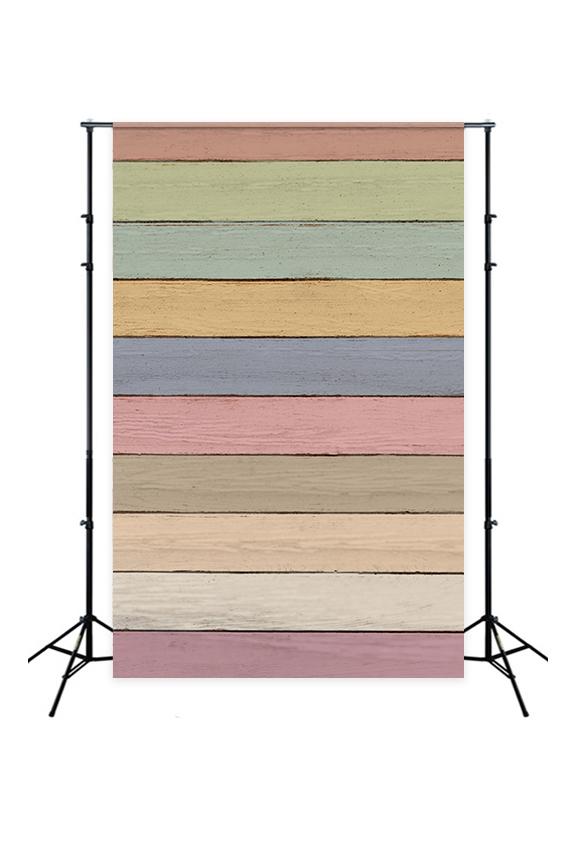 Colorful Wooden Wall Art Photo backdrop UK  J03795