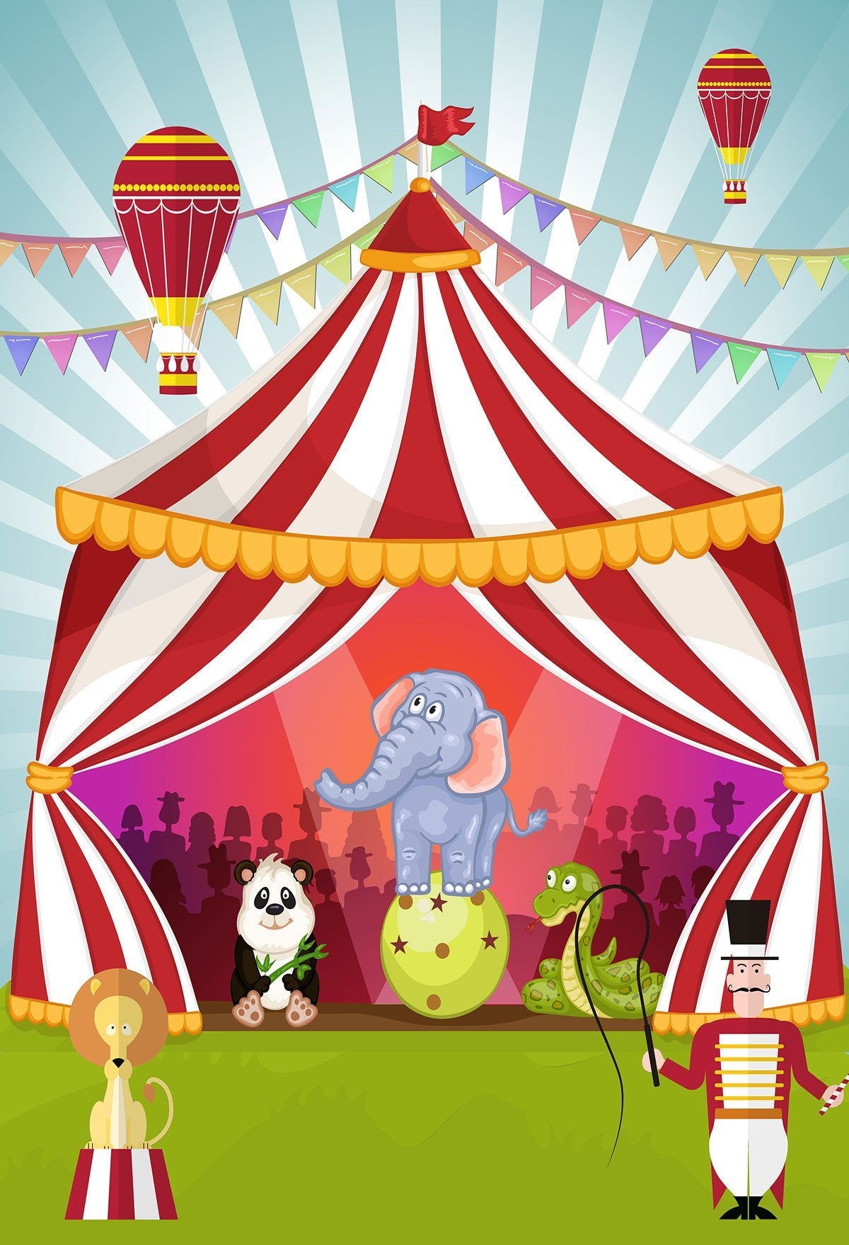 Baby Backdrops Circus Background Cute Backdrops J04297 