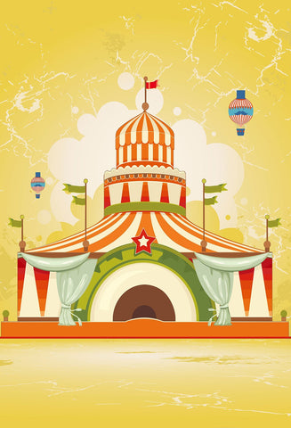 Baby Backdrops Circus Background Yellow Backdrop J04299
