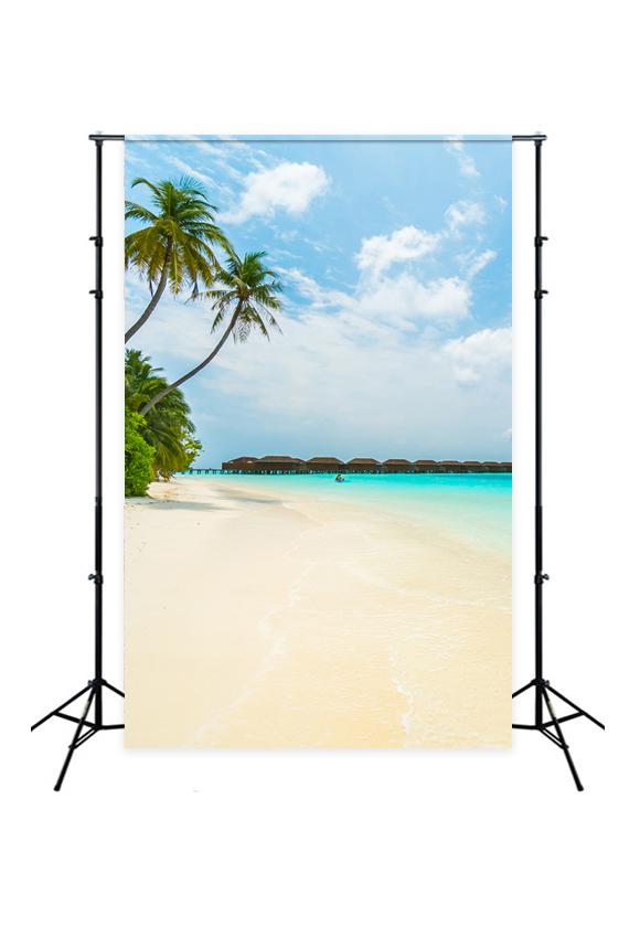 Beach Blue Ocean Seaside Summer Photo Backdrops J04536