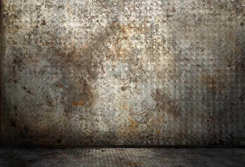 Grunge Rusty Iron Wall Floor Backdrop for Studio K-1275
