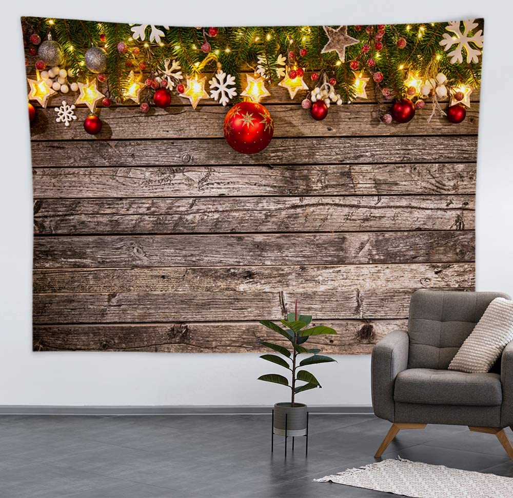 Christmas Decoration Wood  Photo Studio Party Backdrop uk KAT-182