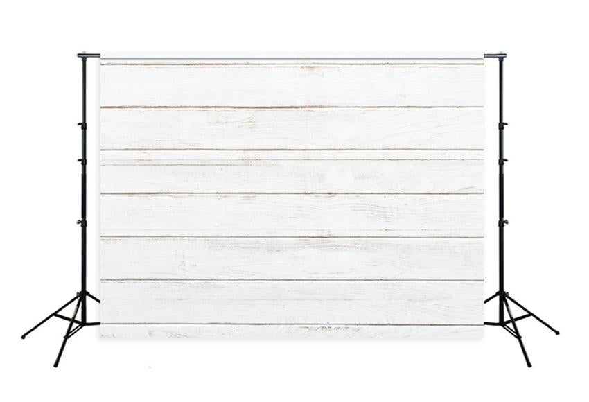White Vintage Wooden Wall Photography backdrop UK LM-H00170