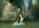 Fairytale Garden Flower Arches Photography Backdrop UK M-25