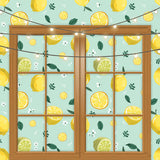 Lemon Window Summer Photography Backdrop UK M-33