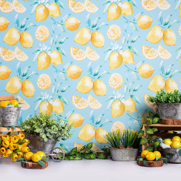 Lemon Plants Decoration Photography Backdrop UK M-34