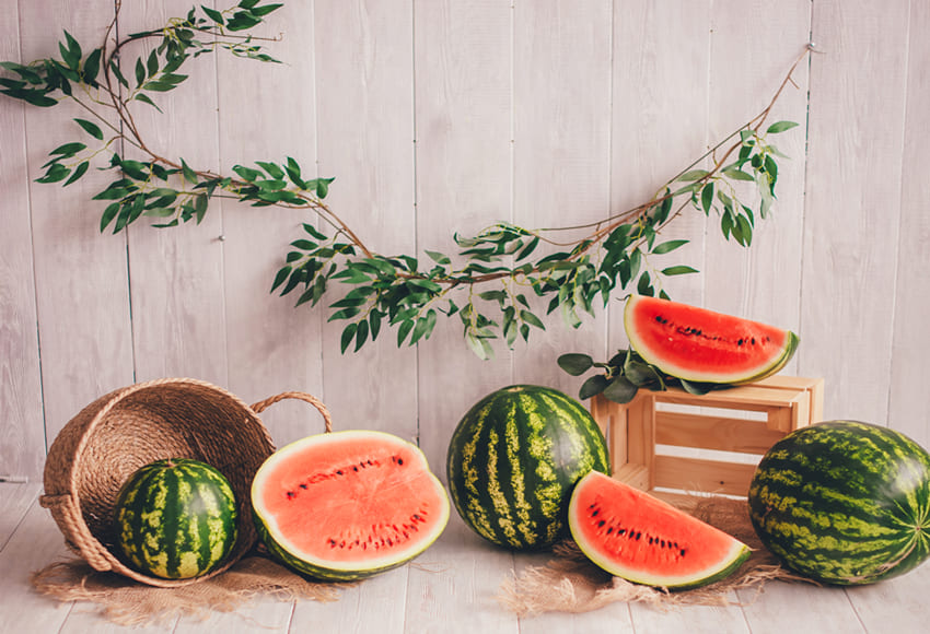 Summer Watermelon Wood Photo Booth Backdrop UK M-41