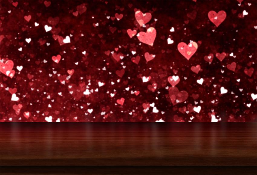 Valentine's Day Bokeh Hearts Backdrop UK for Photography M140