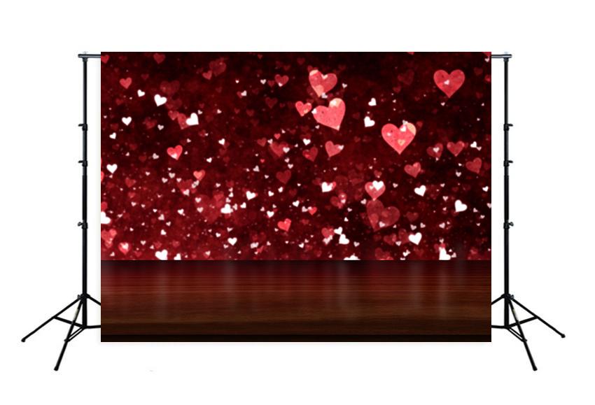 Valentine's Day Bokeh Hearts Backdrop UK for Photography M140