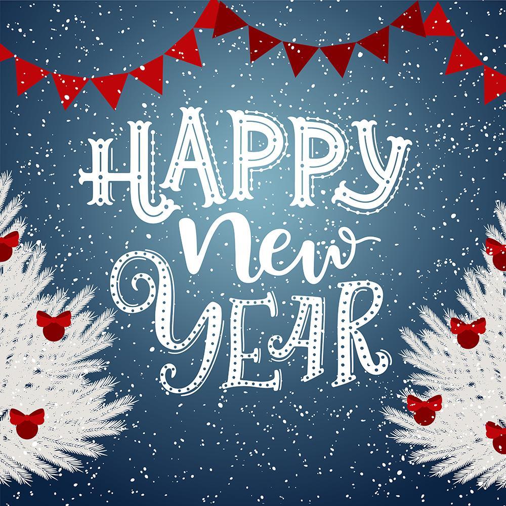 Happy New Year Christmas Photography Backdrop  DBD-19323