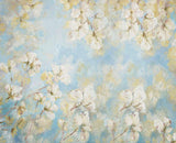 Oil Painting of Elegant Gardenia backdrop UK for Photography NB-023