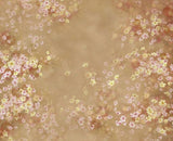 Brown Backdrop with Yellow and Pink Flowers Artistic Floral Photography Backdrop NB-053