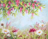 Painting Floral  Photo Studio Backdrop for Children NB-086