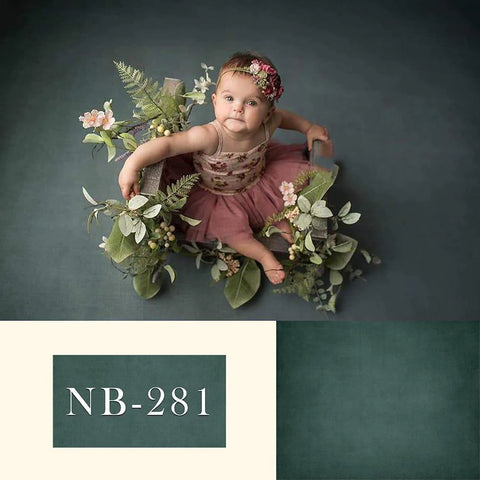 Abstract Texture Dark Green Newborn Background for Photography NB-281