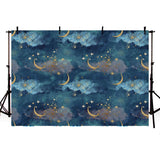 Beautiful Blue Sky Stars and Moon backdrop UK for Photography NB-347