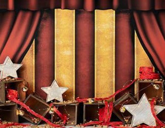 Stars Red and Yellow backdrop UK for Photography NB-356